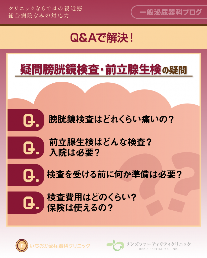 Q&Aで解決！膀胱鏡検査・前立腺生検のよくある疑問