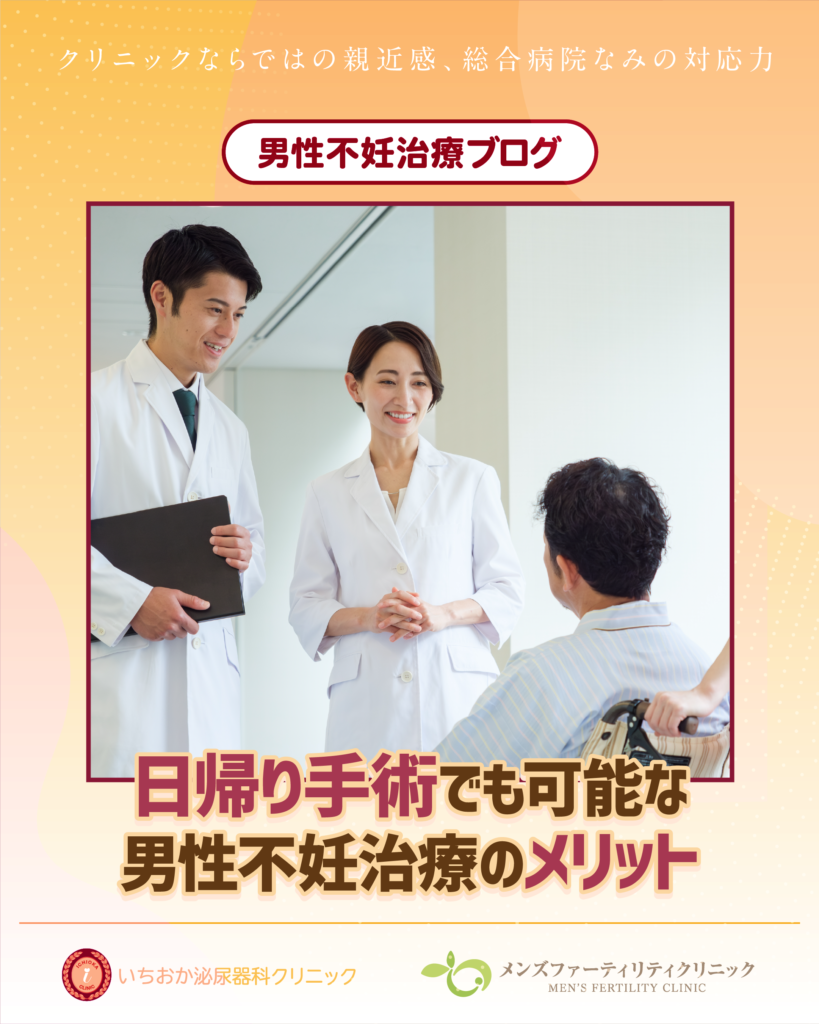 日帰り手術でも可能な男性不妊治療のメリット