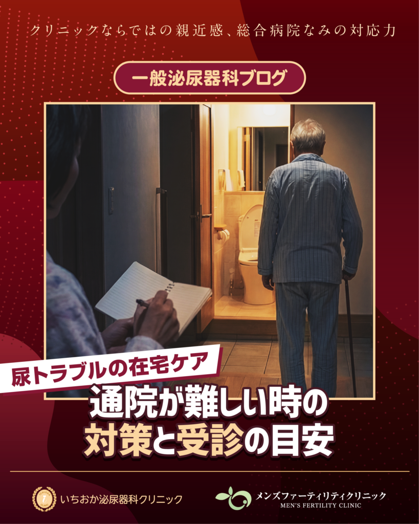 尿トラブルの在宅ケア｜通院が難しい時の対策と受診の目安