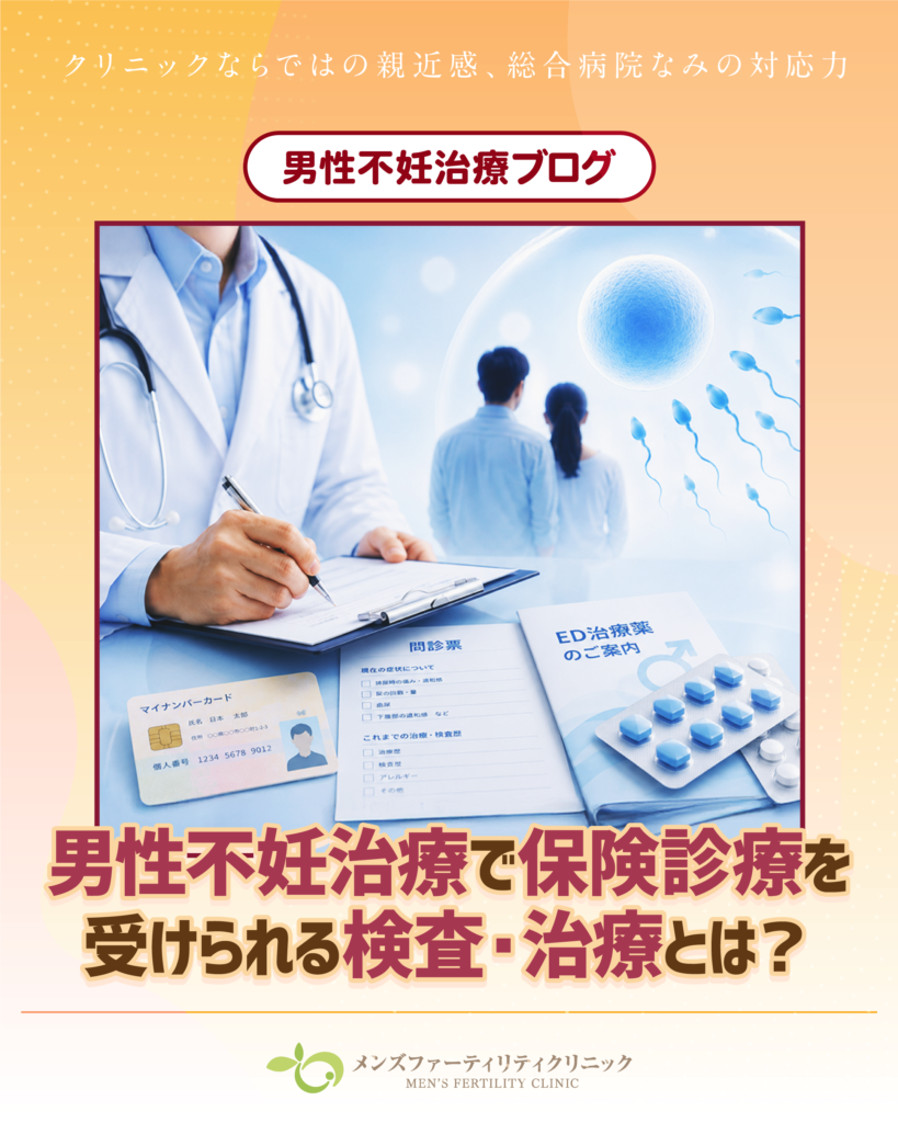 男性不妊治療で保険診療を受けられる検査・治療とは？