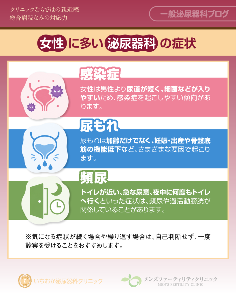 女性に多い泌尿器科の症状