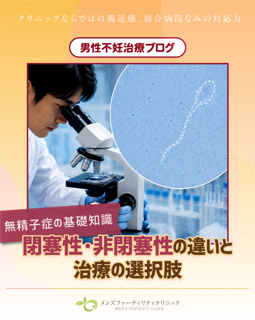 無精子症の基礎知識｜閉塞性・非閉塞性の違いと治療の選択肢